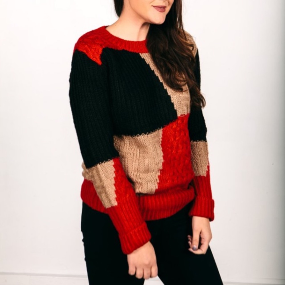 Colorblock Cozy Sweater NWT